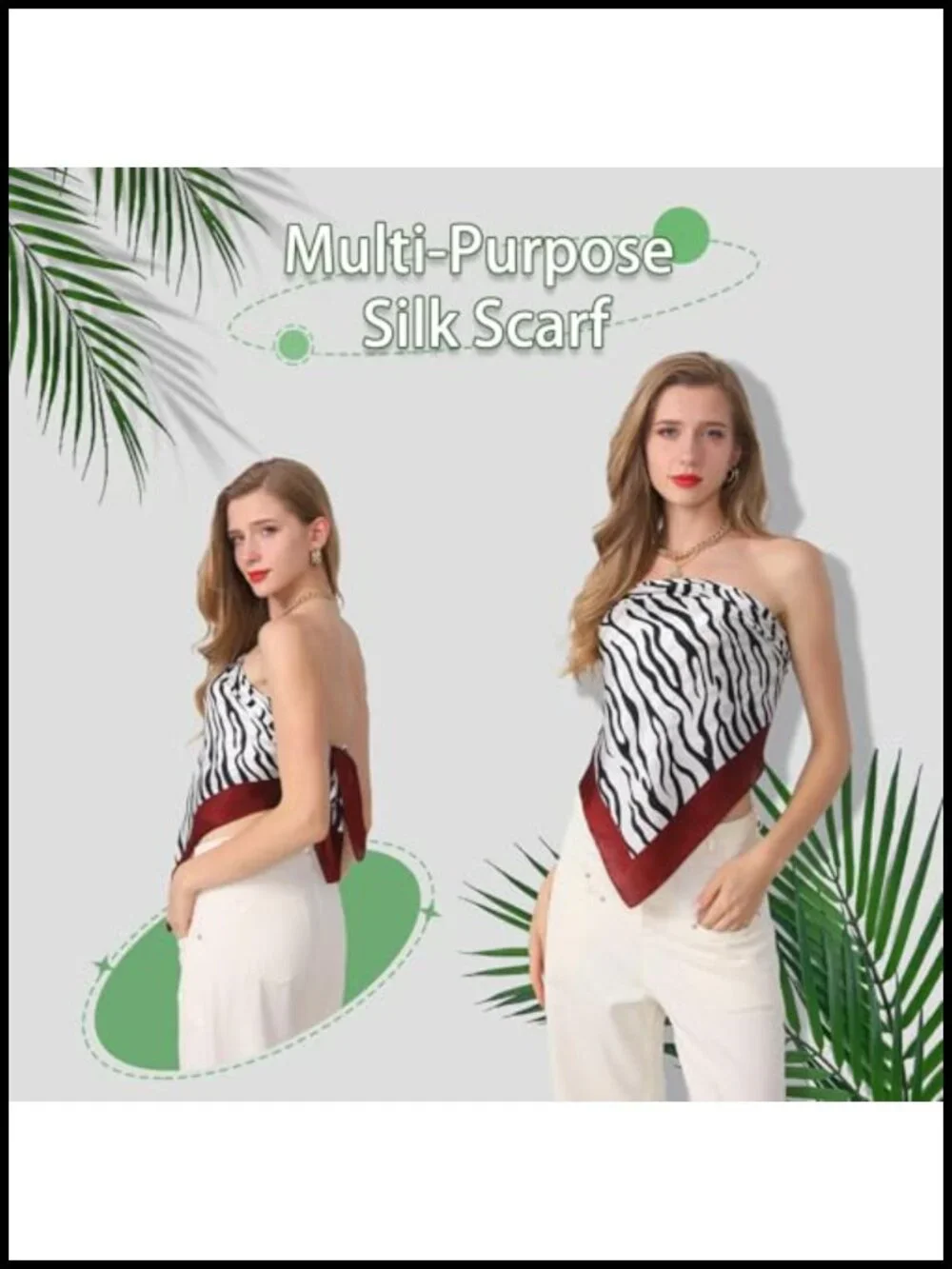 100% Mulberry Silk Square Head Scarf 35x35 for Sleeping Hair Wrapping Bandana